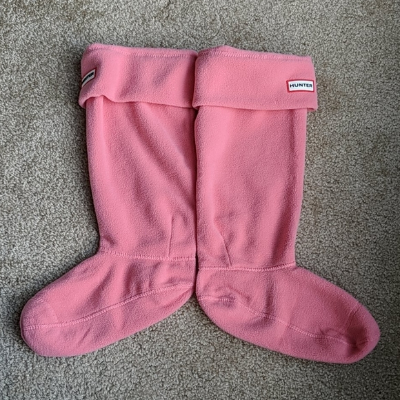 Hunter light pink peach boot socks L